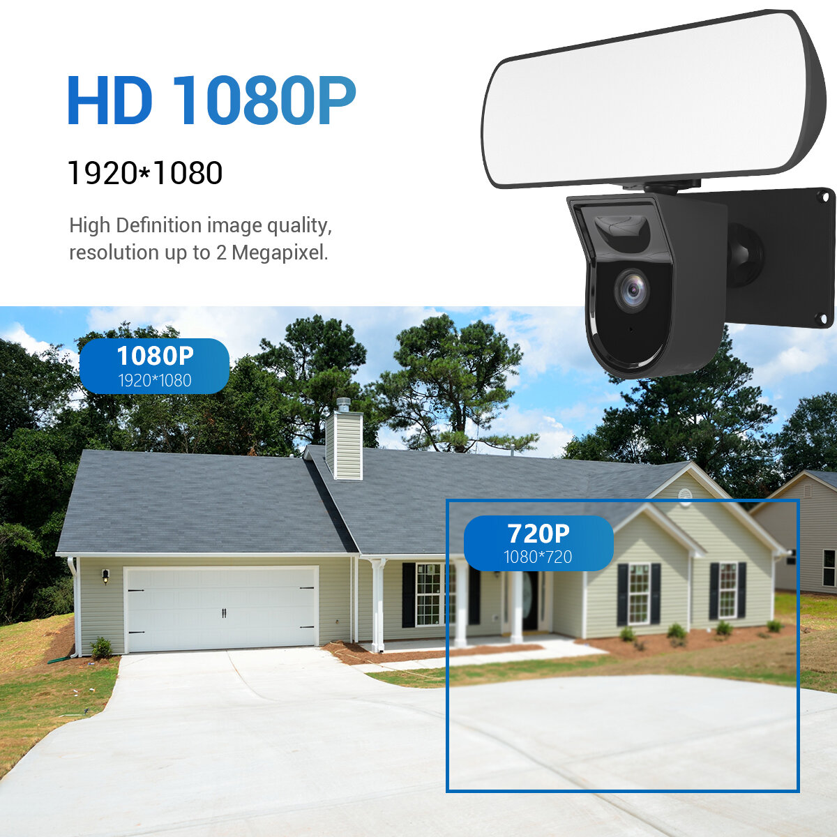 ESCAM QF615 2MP Outdoor HD WiFi IP Camera Intelligent PIR Motion Detection Two-way Audio Night Vision IP66 Waterproof H.265 Smar