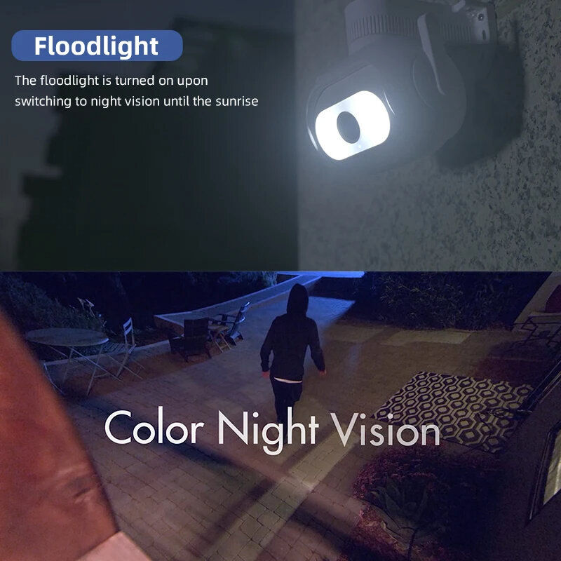 IMILAB EC5 2K 3MP Floodlight Camera Outdoors Security Surveillance Cam Color Night Vision 360° Human Tracket Two-way Audio I