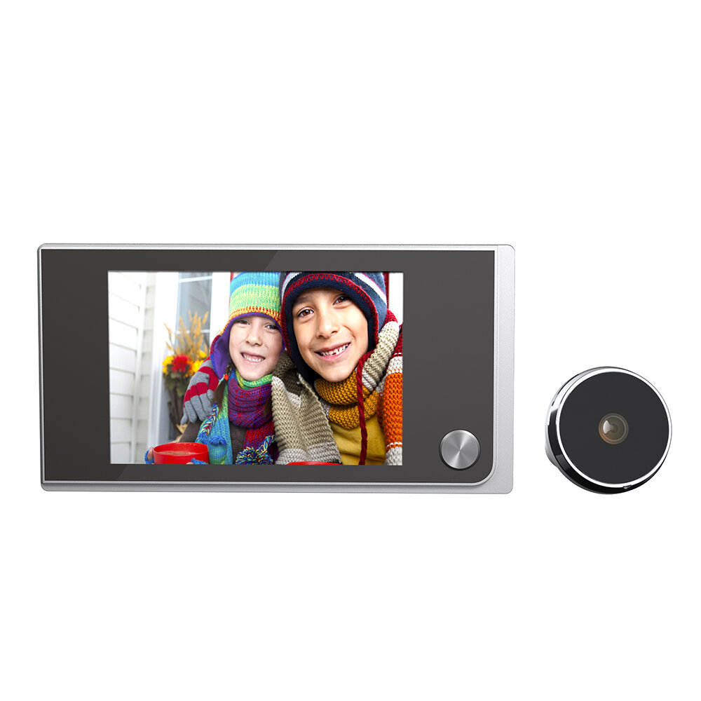 Digital LCD Peephole Viewer High-definition Photo Visual Monitoring Door Bell Cat Eye Camera Doorbell Cameras Outdoor Video Door