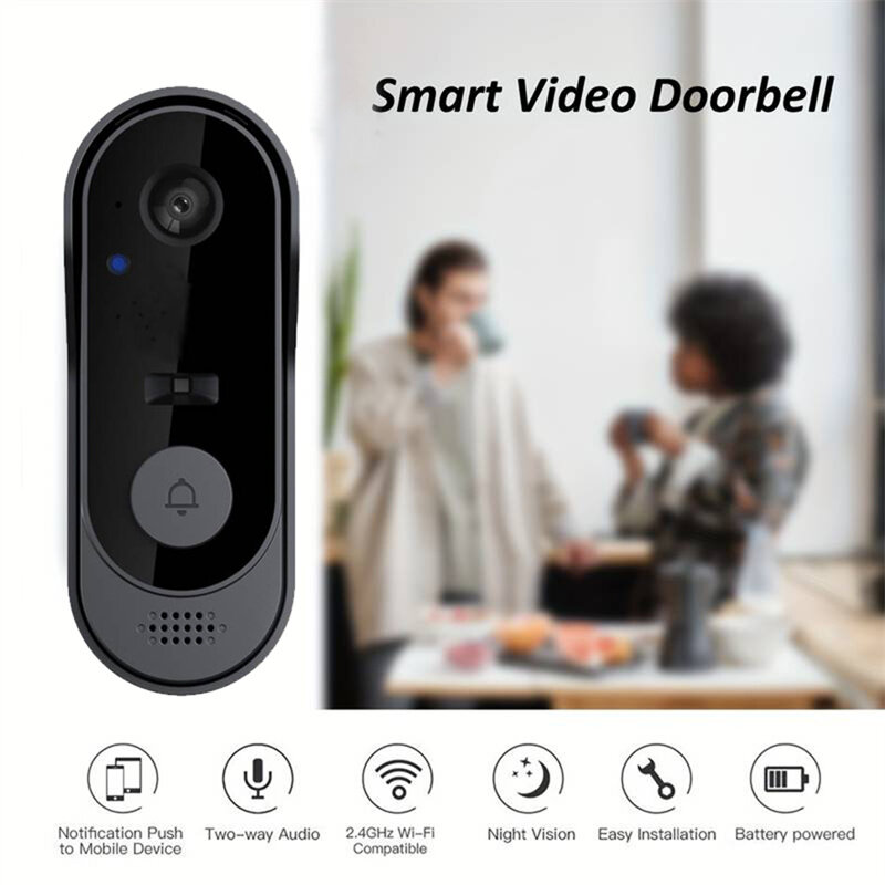 M9 Wireless Video Doorbell Night Vision Two-way Intercom 2.4G WiFi Phone Remote Visual Door Bell 50M Penetration