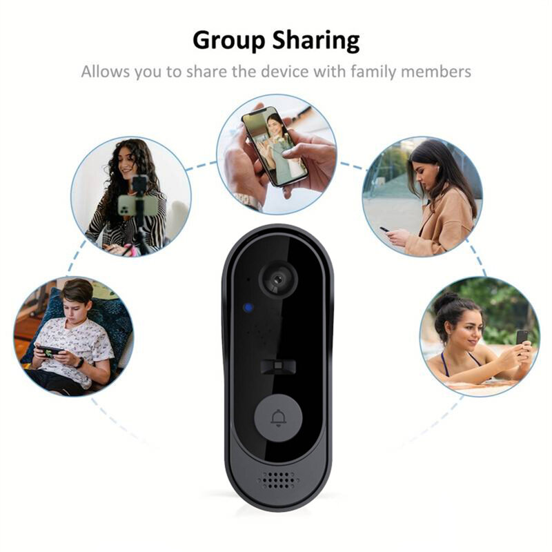 M9 Wireless Video Doorbell Night Vision Two-way Intercom 2.4G WiFi Phone Remote Visual Door Bell 50M Penetration