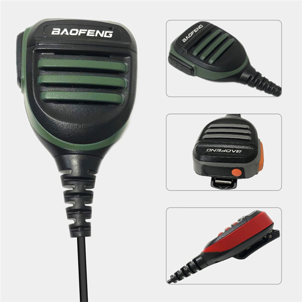 Baofeng Microphone Walkie Talkie High-definition Audio Large PTT Handheld Mic for Baofeng BF-UV5R/888S/82