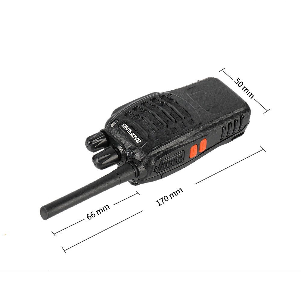 2pcs Baofeng Walkie Talkie BF-88E PMR 0.5W 16CH UHF 446.00625-446.19375MHz 12.5KHz Channel Separation with Charger