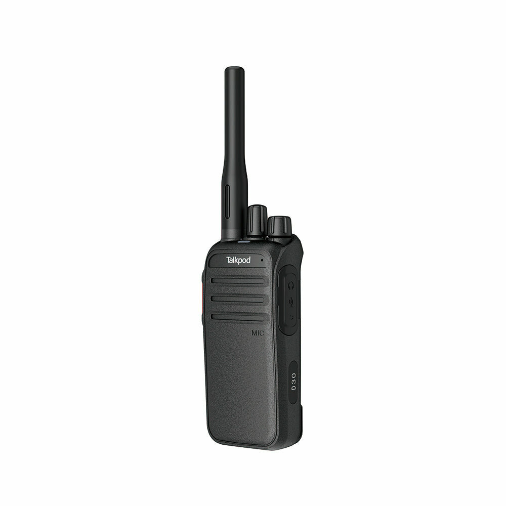 Talkpod D30-D4-U3 446MHz Walkie Talkie 16 Channels IP54 Dual Mode DMR Digital Portable Radio for Outdoors Camping Adventure Trav