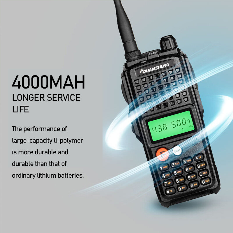 Quansheng TG-K10AT 10W Walkie Talkie 128 Channels 10km UHF400-470MHz 4000mAh Radio Comunicador Portable Handheld Two-way Radio