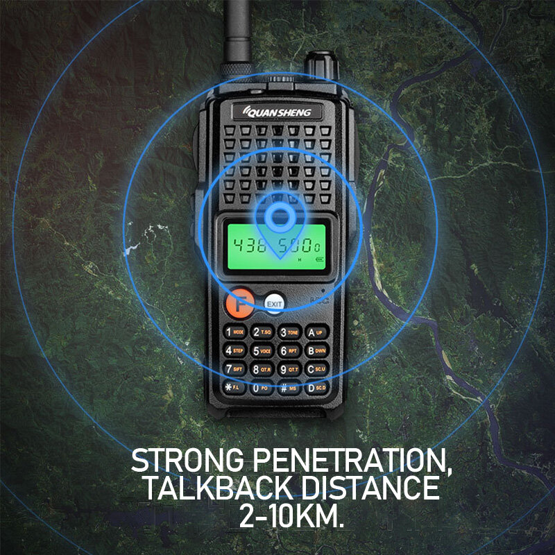 Quansheng TG-K10AT 10W Walkie Talkie 128 Channels 10km UHF400-470MHz 4000mAh Radio Comunicador Portable Handheld Two-way Radio