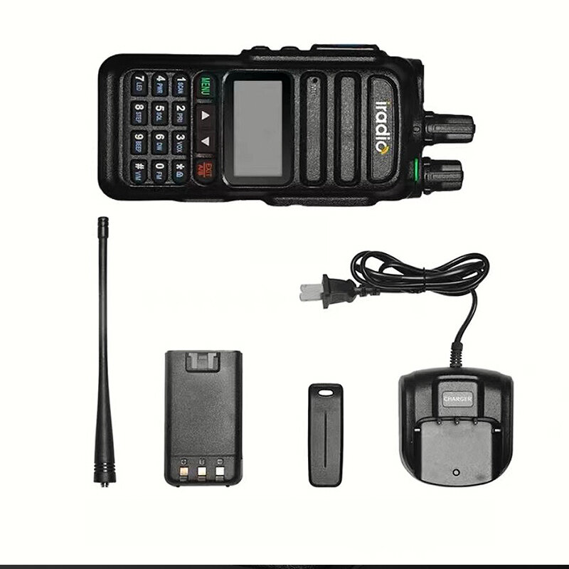 Iradio UV-83 128CH Walkie Talkie NOAA Weather Channel 6 Bands Amateur Ham 6800mAh Type-C Rechargeable Two Way Radio EU Plug