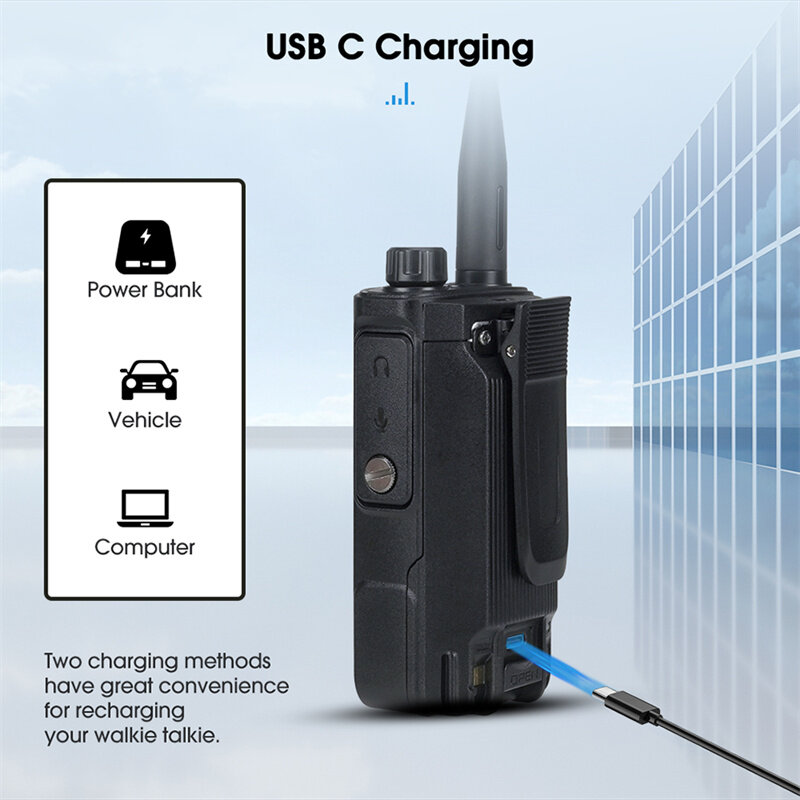 Retevis RA89 10W Walkie Talkie UV Dual Band Intelligent Noise Reduction IP68 Waterproof Long Range Two Way Radio Portable USB-C