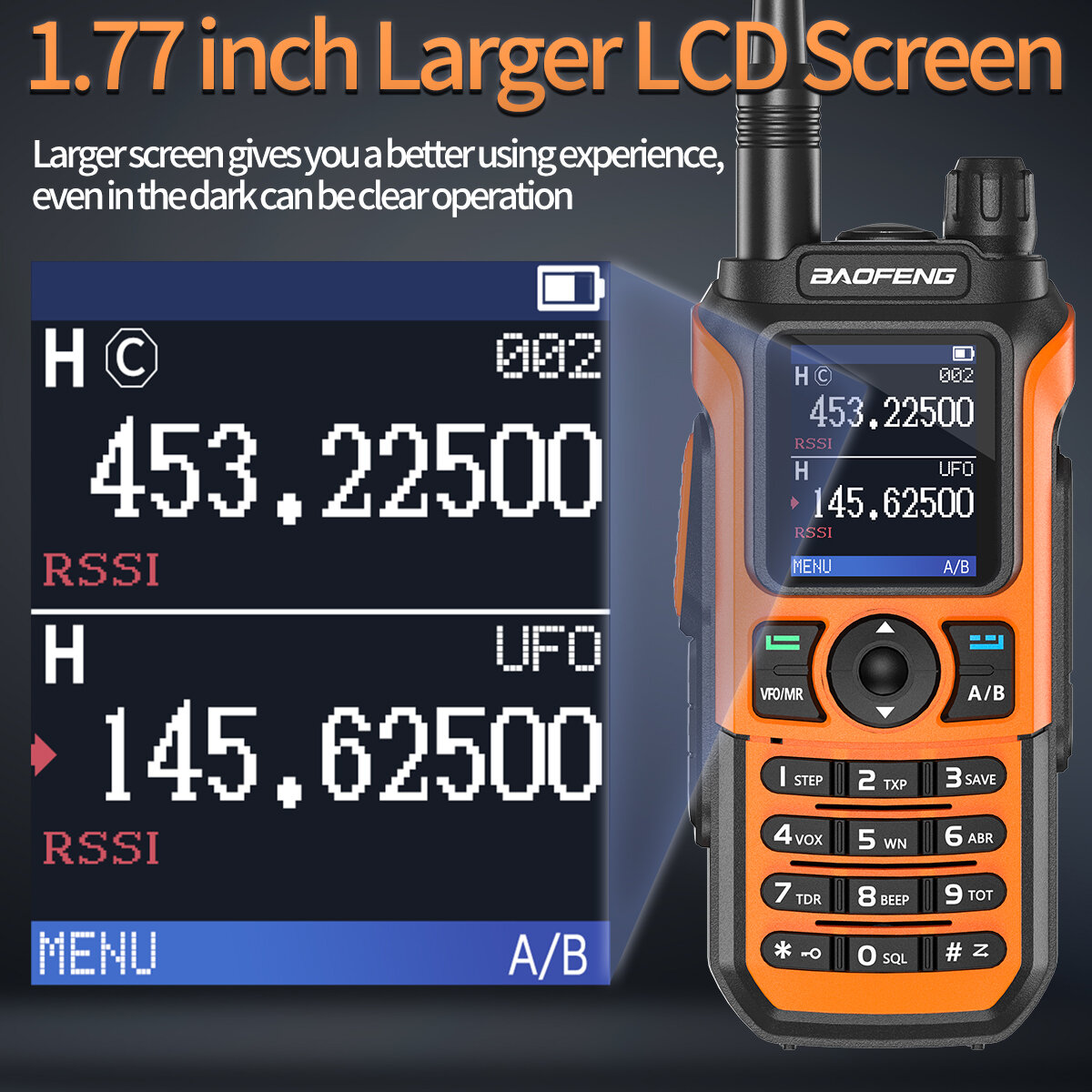 Baofeng UV-21 PRO L V2 Walkie Talkie Tri-band Long Range Portable Ham Radios Type-C Rechargeable Amateur Two-Way Radio for Hunti