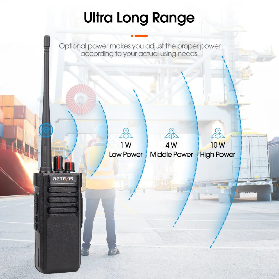 Retevis RT29D 10W DMR Walkie Talkie Long Range Powerful bluetooth Walkie-talkie IP67 Waterproof UHF Portable Two Way Radio