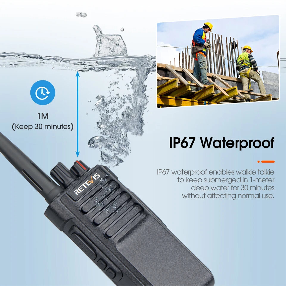 Retevis RT29D 10W DMR Walkie Talkie Long Range Powerful bluetooth Walkie-talkie IP67 Waterproof UHF Portable Two Way Radio