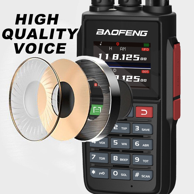 Baofeng UV-22L 5W Dual Band Walkie Talkie 1.77inch Screen 999 Channels 2800mAh NOAA Type-C Rechargeable Portable Amateur Radio H