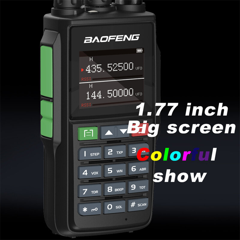 Baofeng UV-22L 5W Dual Band Walkie Talkie 1.77inch Screen 999 Channels 2800mAh NOAA Type-C Rechargeable Portable Amateur Radio H