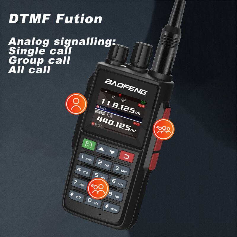 Baofeng UV-22L 5W Dual Band Walkie Talkie 1.77inch Screen 999 Channels 2800mAh NOAA Type-C Rechargeable Portable Amateur Radio H