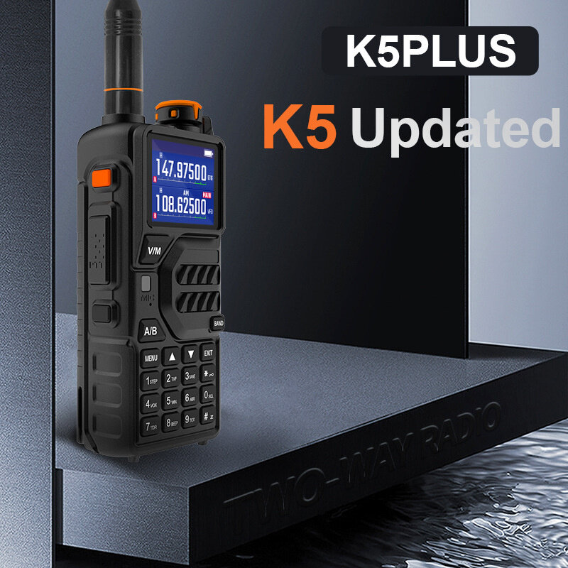 Baofeng K5 Plus Dual Band High Power Walkie Talkie Long Range 2500mAh Rechargeable NOAA Two-way Radio Portable Transceiver EU Pl