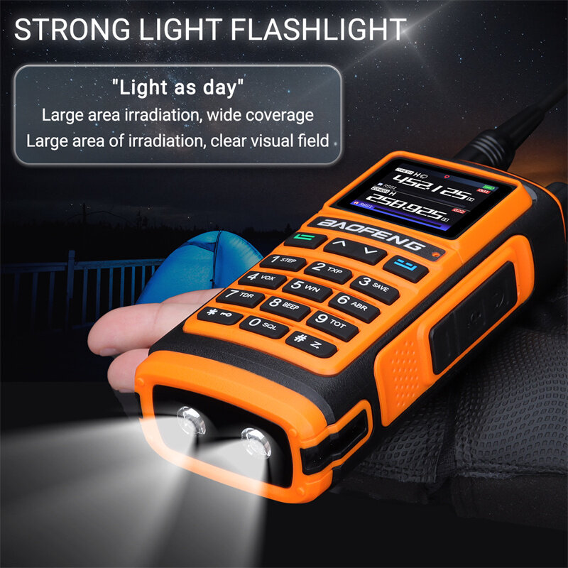 Baofeng UV-17 Pro GPS Handheld Walkie Talkie Six Bands Wireless Copy Frequency Flashlight Type-C Charger Ham Transceiver FM Radi