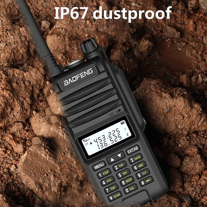 Baofeng BF-A58S Tri-Band Walkie Talkie 136-174/200-260/400-520MHz Portable Two Way Radio IP67 Waterproof Outdoors FM Radio Trans