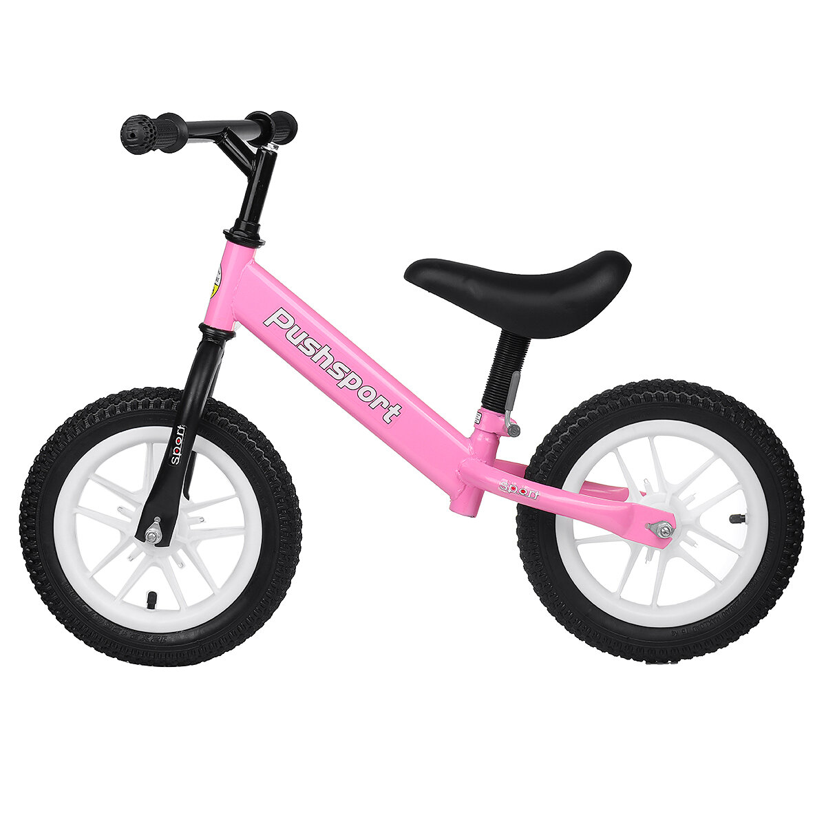 Kids Adjustable Height Flashing Balance Bikes Children Bicycle with Comfortable Cushions＆Non-slip Handles Wear-resistant＆Shock-a