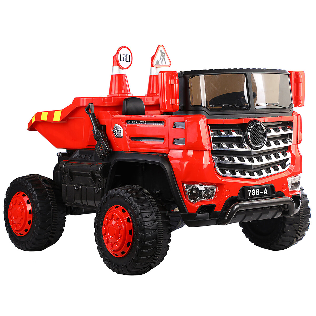 788-A 4WD 2 Seater Ride On for Kids Electric Car 390 Motor Plus 12.10 Battery Powered Four-wheel Drive Engineering Vehicle Ride