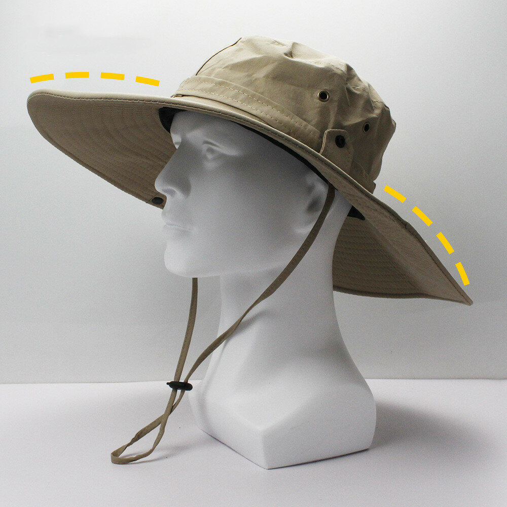 Sunscreen Wide Brim Bucket Hat Outdoor in Summer Floppy Waterproof Hat for Hiking Fishing Packable Wide Brim Sun Protection Hat