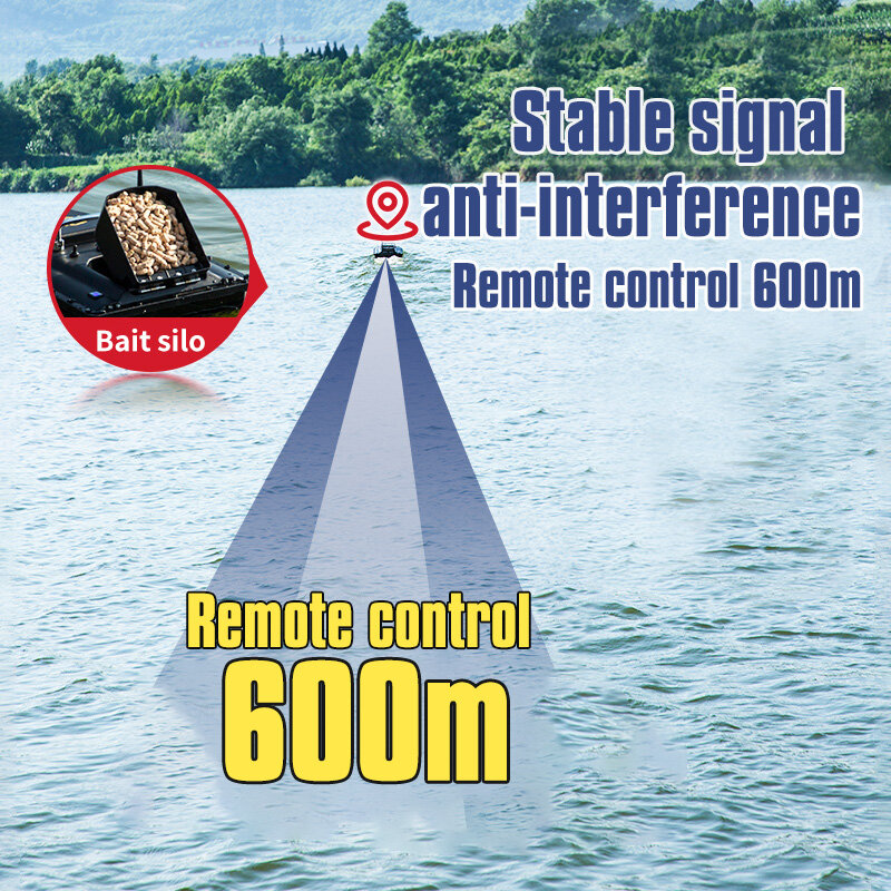 600m Signal Reception Smart Electric RC Fishing Boats 12000mAh Battery GPS Intelligent System 16 Memory Fixed Points Auto Return