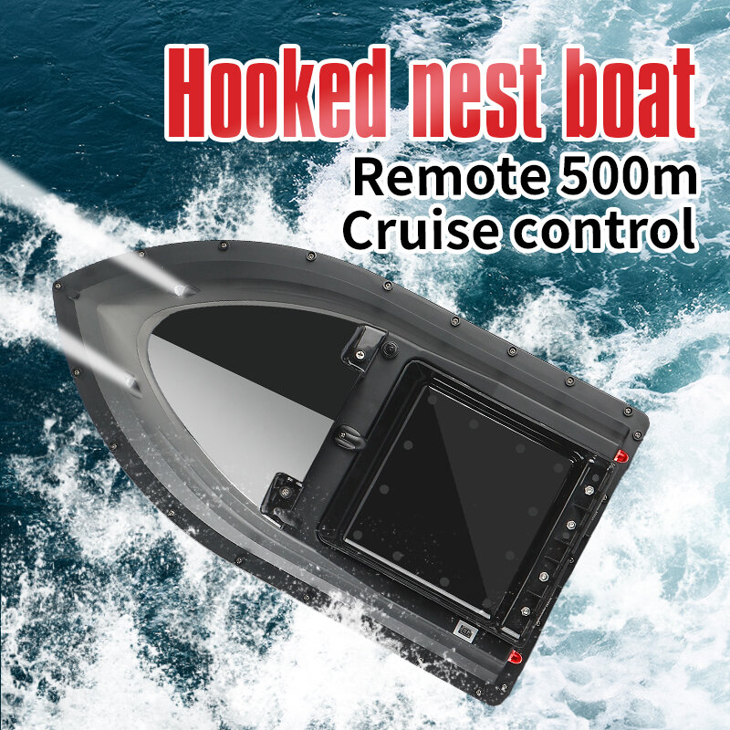 500m Signal Reception High-Speed Electric Remote Control Bait Boat 18000mAh Battery Dual Powerful Motors Level 5 Windproof Night