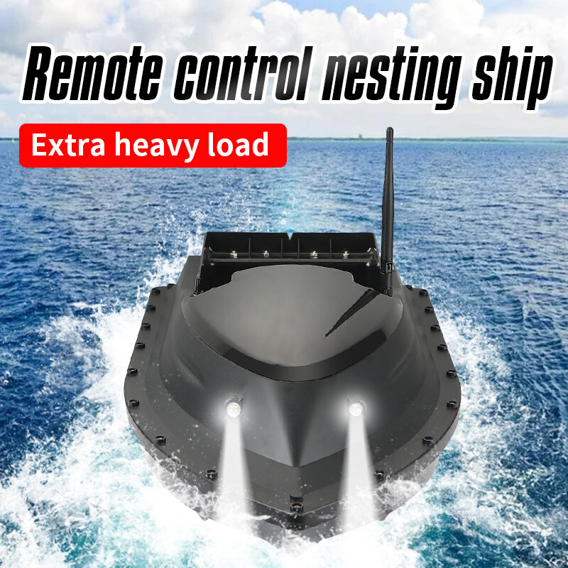 500m Signal Reception High-Speed Electric Remote Control Bait Boat 18000mAh Battery Dual Powerful Motors Level 5 Windproof Night