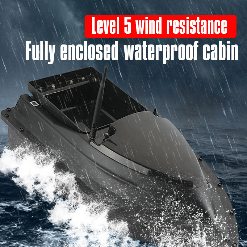 500m Signal Reception High-Speed Electric Remote Control Bait Boat 18000mAh Battery Dual Powerful Motors Level 5 Windproof Night