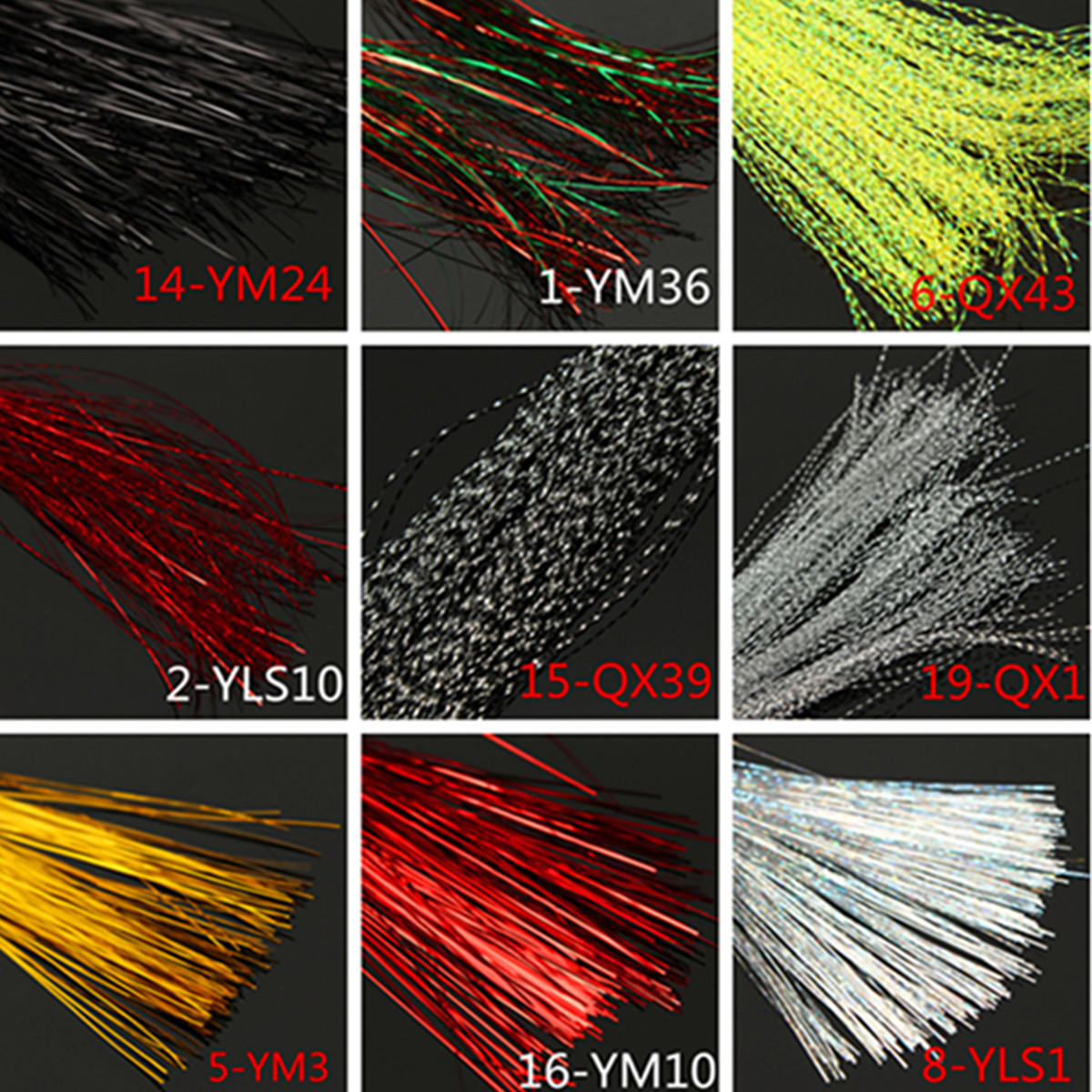 ZANLURE 150PCS 18Colors Lure Tying Making With Crystal Flash Fly Tying Material C