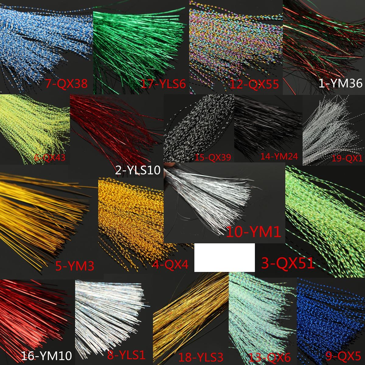 ZANLURE 150PCS 18Colors Lure Tying Making With Crystal Flash Fly Tying Material C