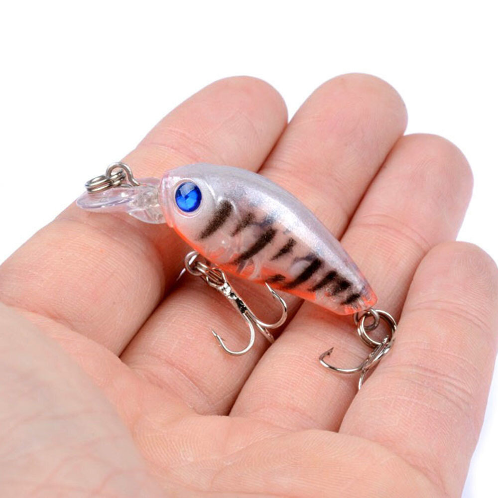 8Pcs Rush Sale Fishing Tackle Retail High-Quality Fishing Lure 4.5mm 4g Crankbait Plastic Doubel Hooks For Pike and Bass Fishing