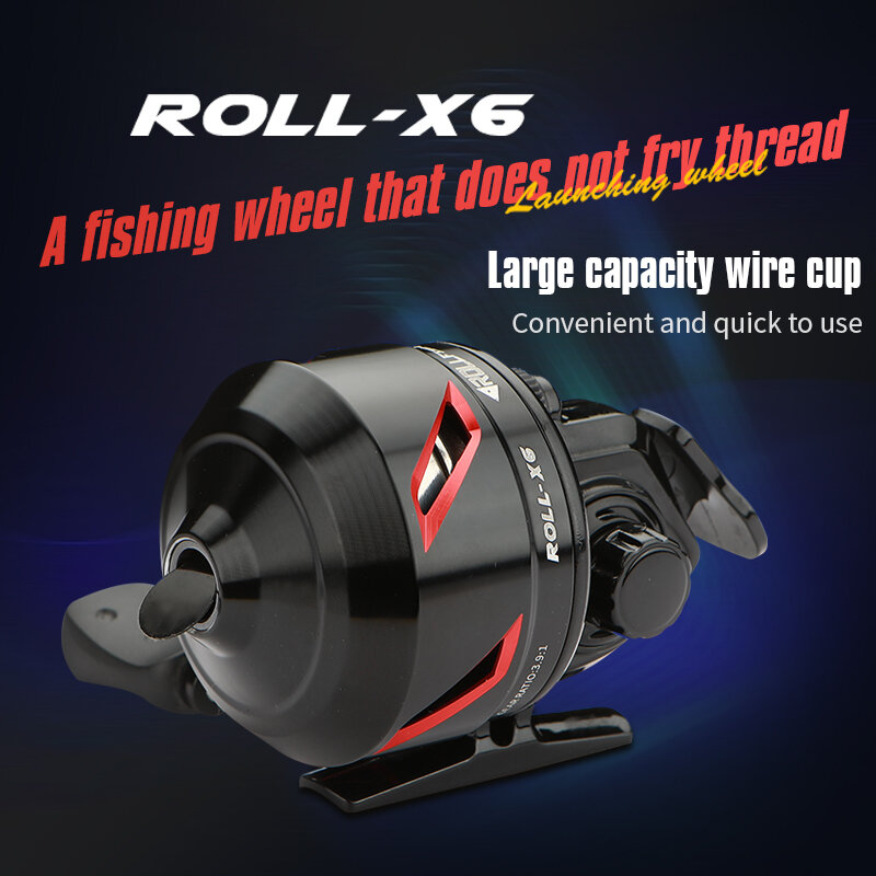 Roll X6 Full-Metal Shooting Fish Wheel 3.9:1 Gear Speed Ratio 8Kkg Braking Force Interchangeable Right Left Hand Pre-Spooled Ree