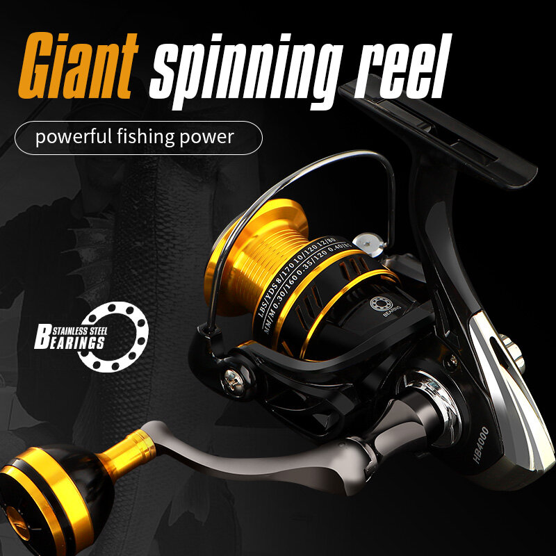 Spinning Metal Rod Fish Wheel 5.21 Gear Speed Ratio 12kg Braking Force Lightweight Sea Pole Lure Wheel for Outdoors Fishing Joy