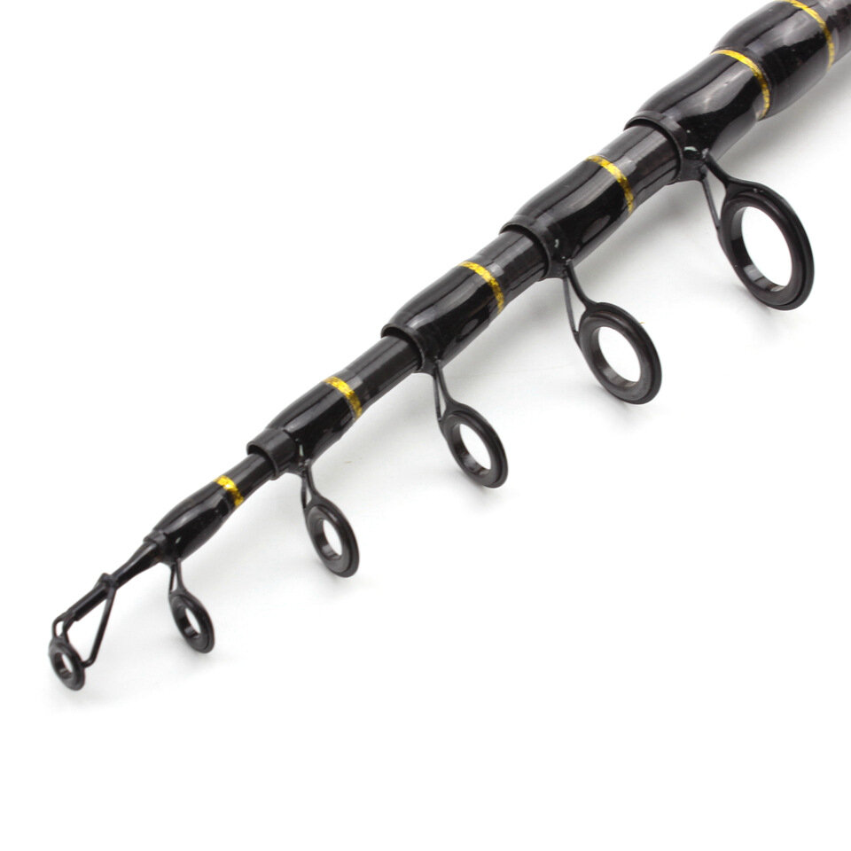 Ultra-light Carbon Spinning Lure Casting Rod Lure Telescopic Portable Fishing Rod for Baitcasting Reel