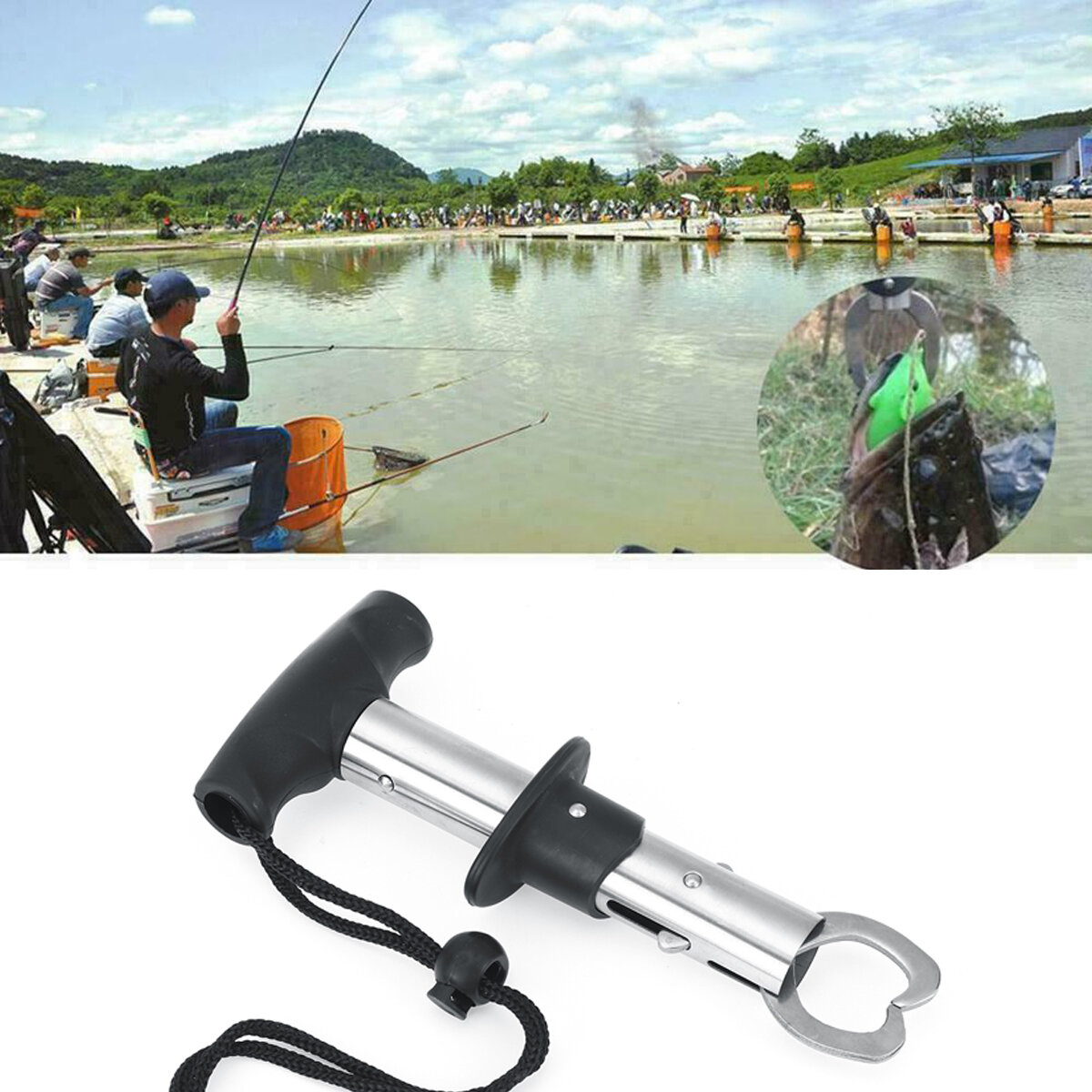 Straight Handle / Gun Handle Fishing Pliers Stainless Steel Hook Remover Fish Lip Gripper Grip Holder Tackle