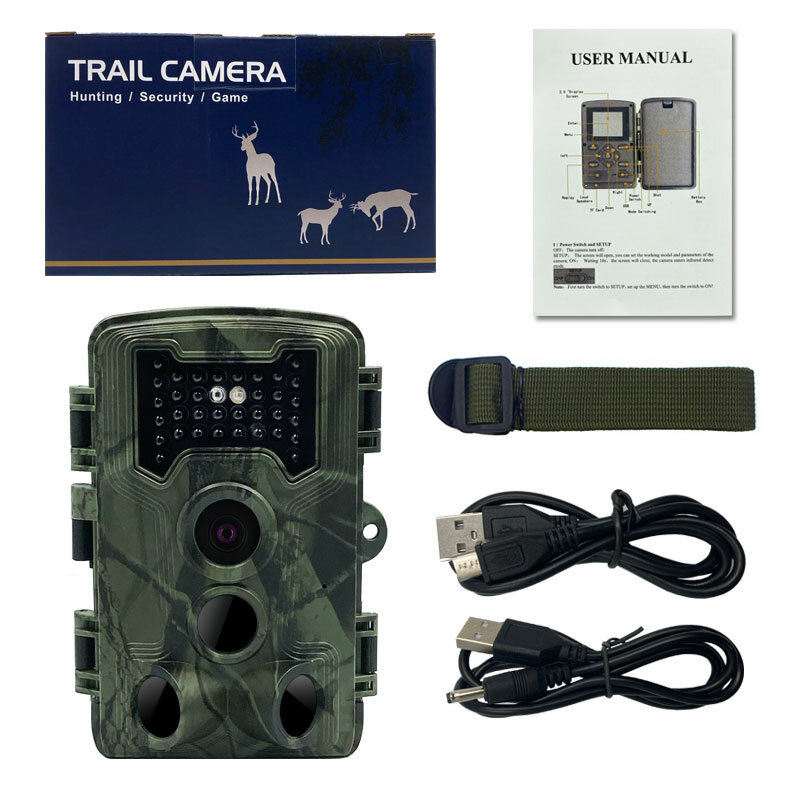 Trail Camera 1080P 16MP Wildlife Camera Hunting Trail Cameras Infrared With Night Vision For Outdoor Wildlife Animal Scouting