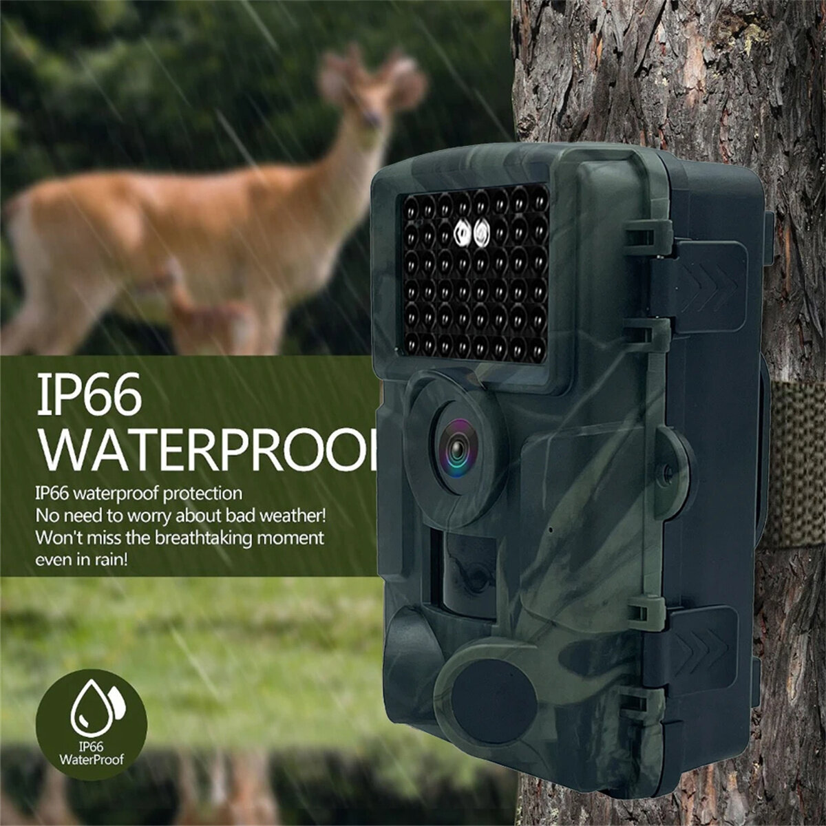 PR4000 WIFI Hunting Trail Cameras 32MP 1080P Resolution 4K HD Video 2.0 inch Screen IP66 Waterproof 20m PIR Sensing Infrared Nig