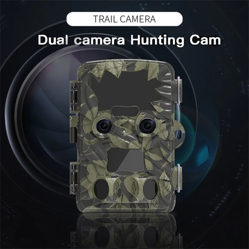 HC8201 32MP Wildlife Trail Hunting Camera 4K HD Video Recording IP65 Waterproof 20m Night Distance for Outdoors Photograph