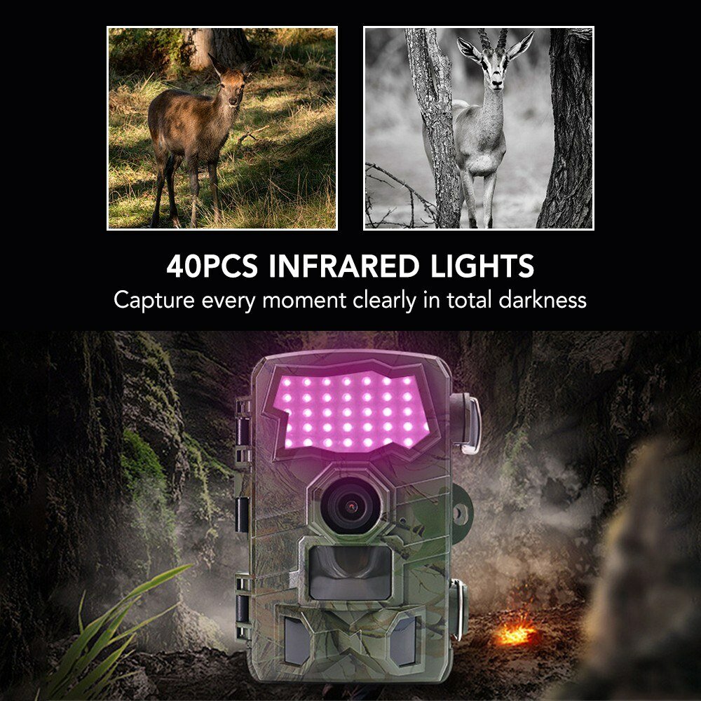 HC888 WIFI Wildlife Trail Hunting Camera 32MP Pixels 4K HD Video Recording IP66 Waterproof 30m Night Distance Phone Connection f