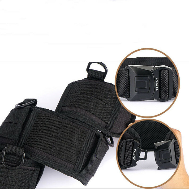 2 inch Molle 1200D Nylon Tactical Expansion Belt Heavy Duty Hard Metal Pluggable Buckle Military Combat Belt Set Tactical Milita