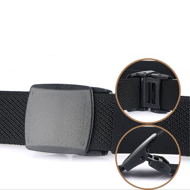 TUSHI 120cm Tactical Nylon Belt Adjustable Wear-resistant Lightweight Waist Belt Buckle Canvas Belt Casual Sports Belts for Outd