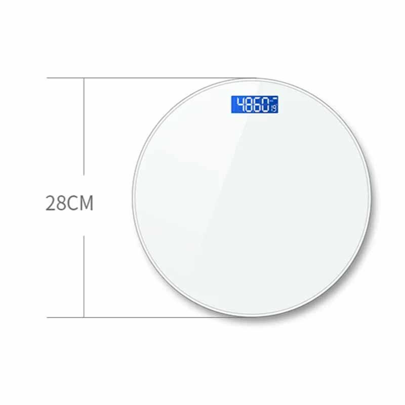 Household Electronic Scale Intelligent Automatic shut-down LCD Display USB Rechargeable Accurate Round Scale Body Scale for Hea