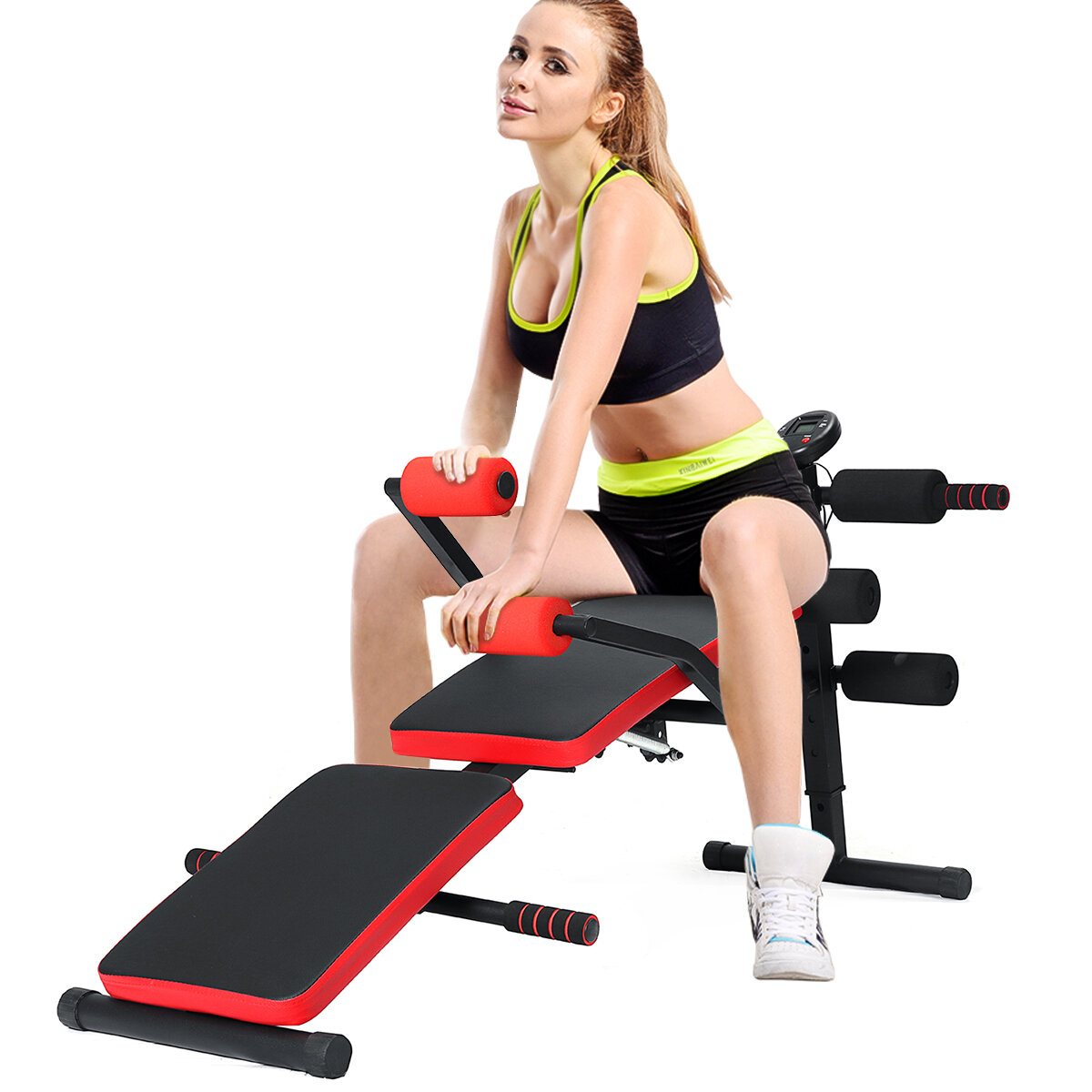 Adjustable Folding Sit Up Bench Abdominal Muscle Exercise Machine Dumbbell Stool Bodybuilding Trainer Fitness Equipment