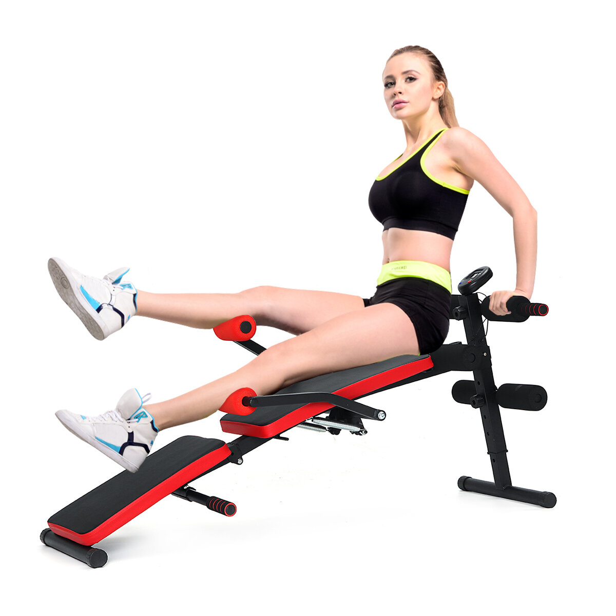 Adjustable Folding Sit Up Bench Abdominal Muscle Exercise Machine Dumbbell Stool Bodybuilding Trainer Fitness Equipment