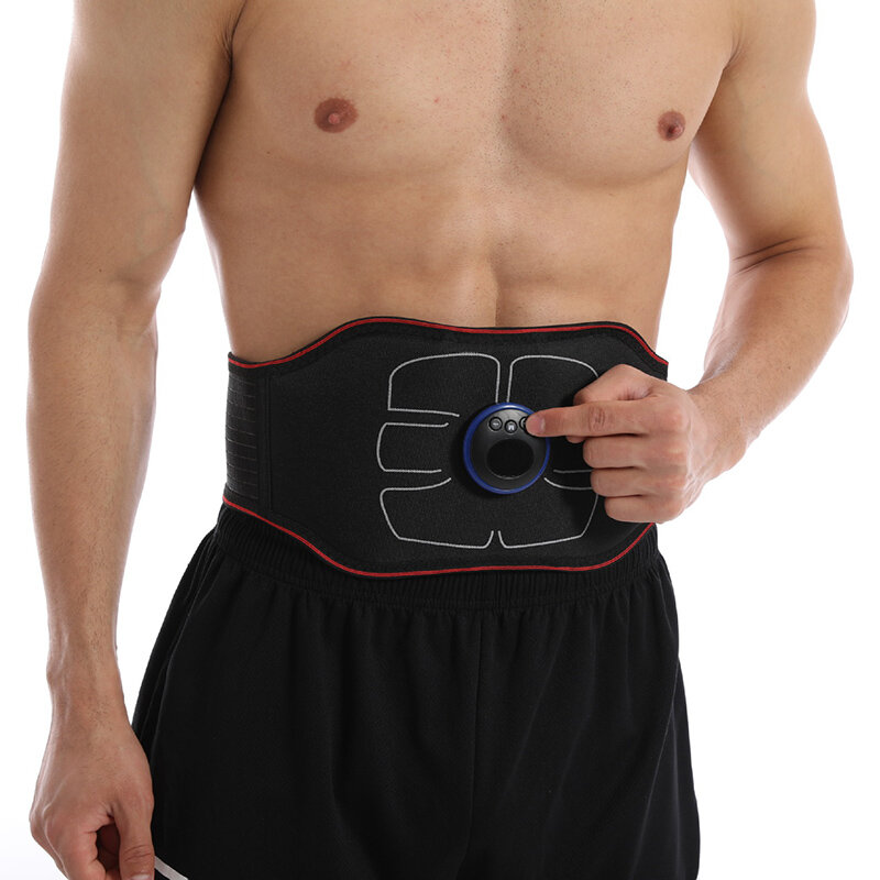 Electric ABS Abdominal Belt Smart Body Massager Portable Lightweight Lazy Muscle Training Fitness Equipment for Home Gym