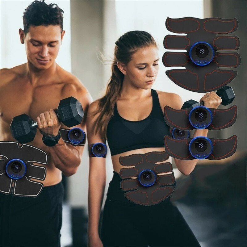 6 Modes Strength Enhands Smart Fitness Abs Massager 19 Levels Intensity Abdominal Trainer for Home Office Body Building