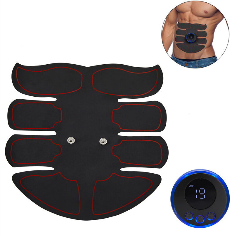 6 Modes Strength Enhands Smart Fitness Abs Massager 19 Levels Intensity Abdominal Trainer for Home Office Body Building