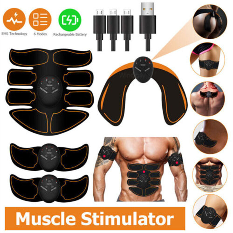 6 Modes Muscle Stimulator EMS Smart Abdominal Training Arm Exercise Belt for Home Gym Office Fitness