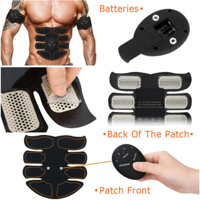 6 Modes Muscle Stimulator EMS Smart Abdominal Training Arm Exercise Belt for Home Gym Office Fitness