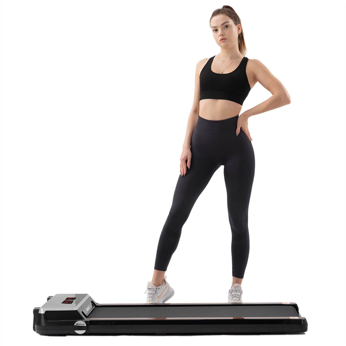 [USA Direct] FYC JK30F-9 Under Desk Treadmill 2.5HP Power Motor 6km/h Max Speed 100KG Weigh Capacity APP Control bluetooth Music